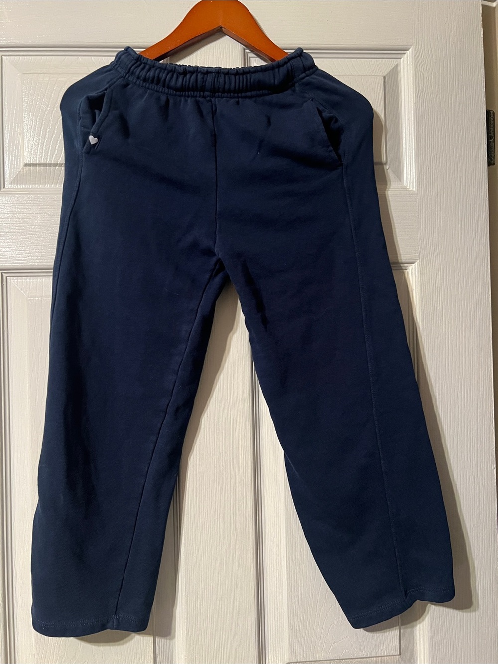 Kids Elastic Waist Navy Sweatpants - Unbranded